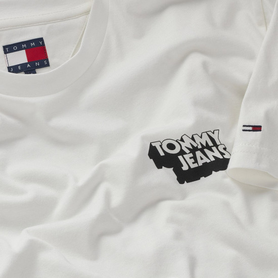 Tommy Jeans Λευκό T-shirt C Neck - DM0DM21539