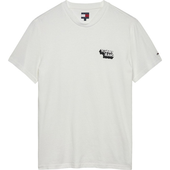 Tommy Jeans Λευκό T-shirt C Neck - DM0DM21539