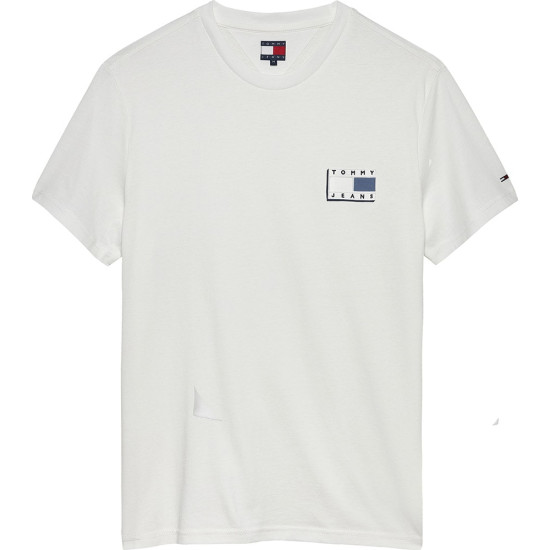 Tommy Jeans Λευκό T-shirt C Neck - DM0DM21577