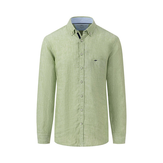 Fynch Hatton Πράσινο Πουκάμισο 100% Linen 1413  6000