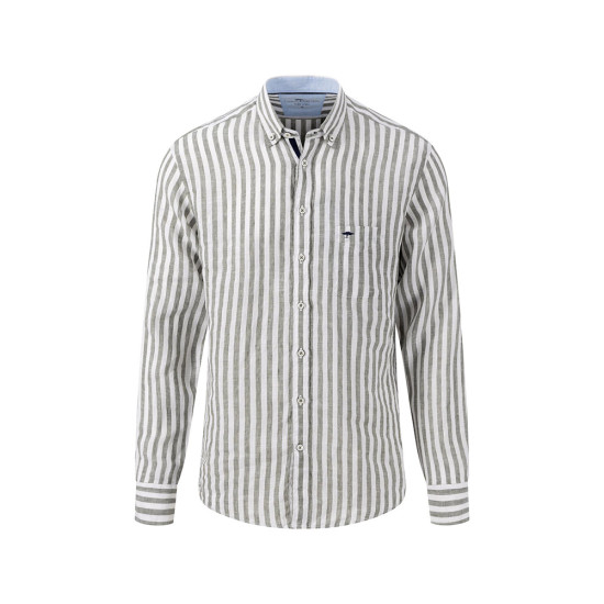 Fynch-Hatton Λευκό Ριγέ Πουκάμισο 100% Linen - 1413  6020