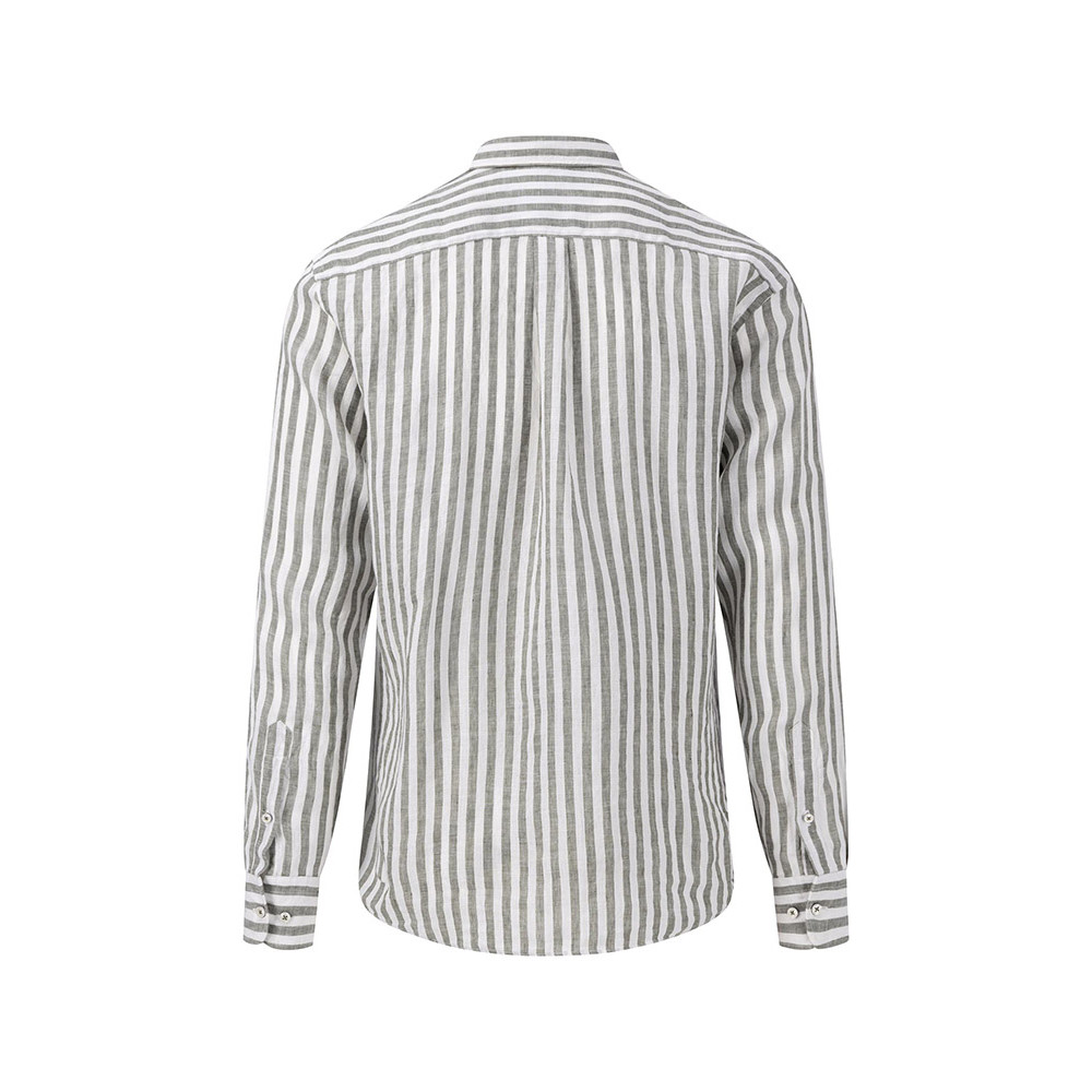 Fynch-Hatton Λευκό Ριγέ Πουκάμισο 100% Linen - 1413  6020