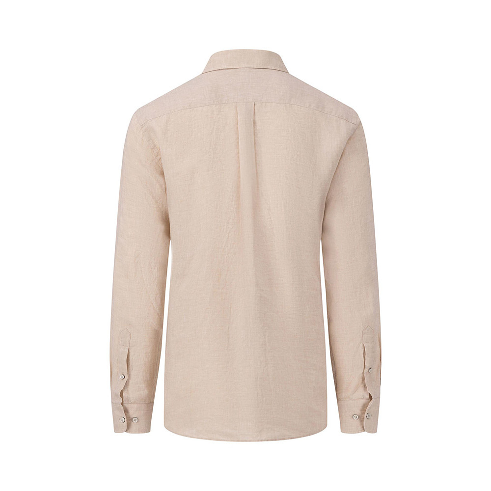 Fynch-Hatton Μπεζ Πουκάμισο 100% Linen - 1413  6000