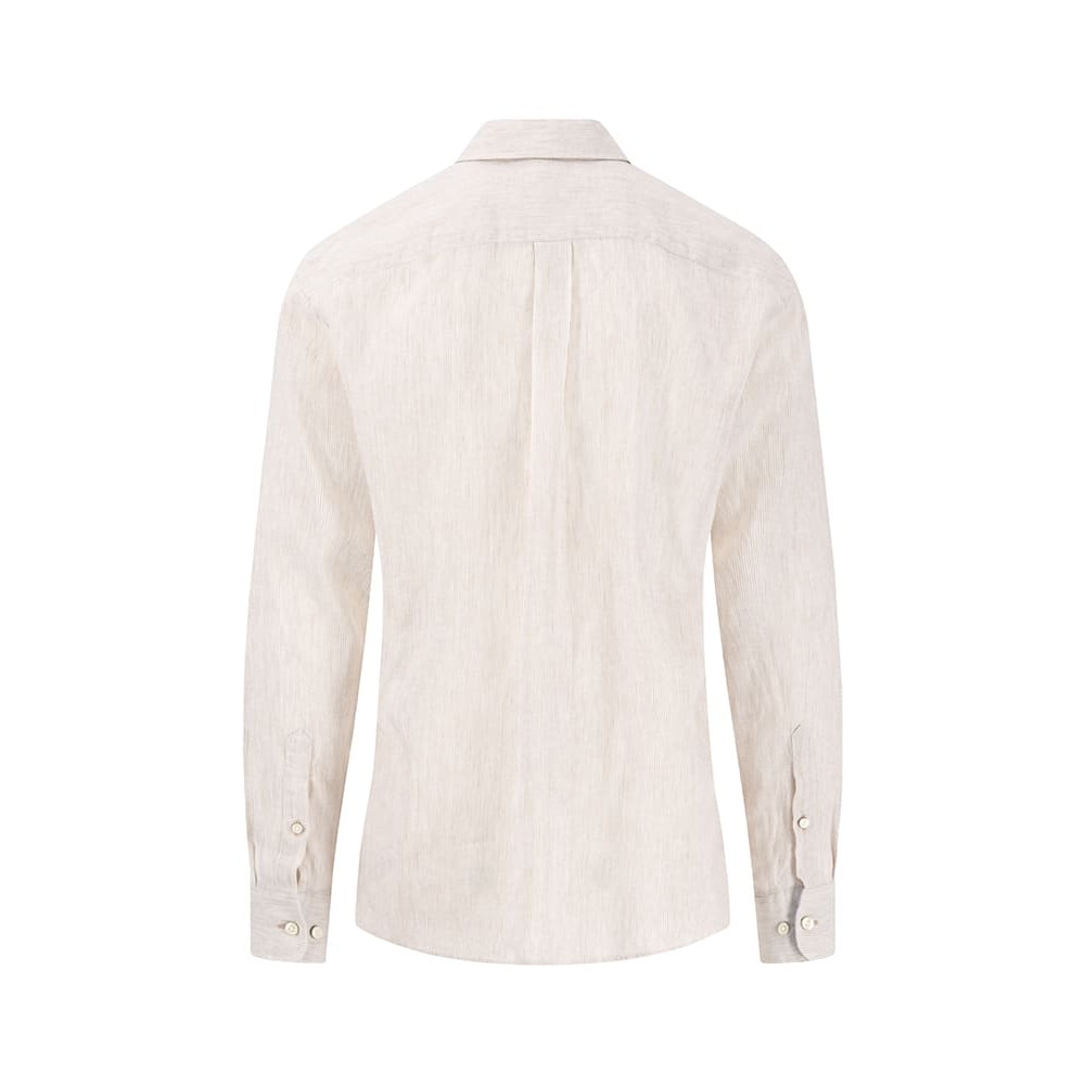Fynch-Hatton Εκρού Πουκάμισο Button Down 100% Λινό - 1504  6160