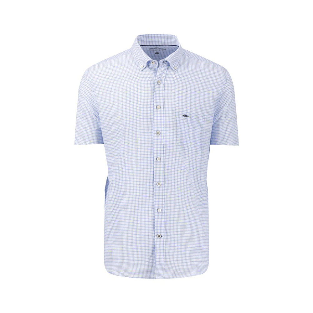 Fynch-Hatton Γαλάζιο Πουκάμισο Καρό Button Down - 1613  5501
