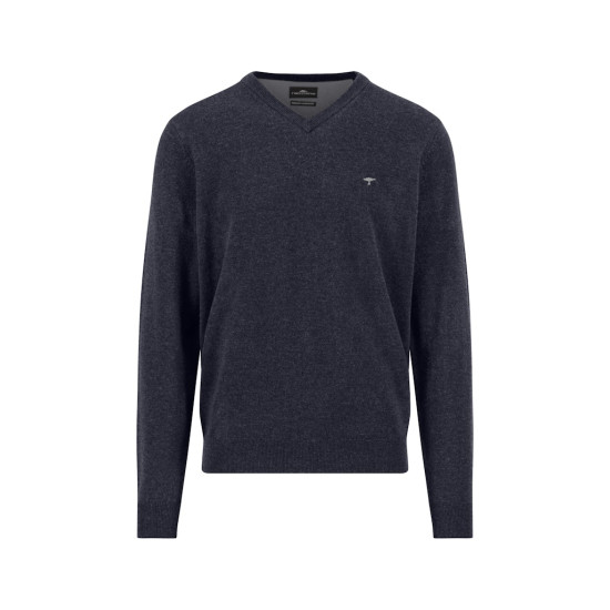Fynch-Hatton Μπλε Πουλόβερ C Neck 100% Wool - 1510  302