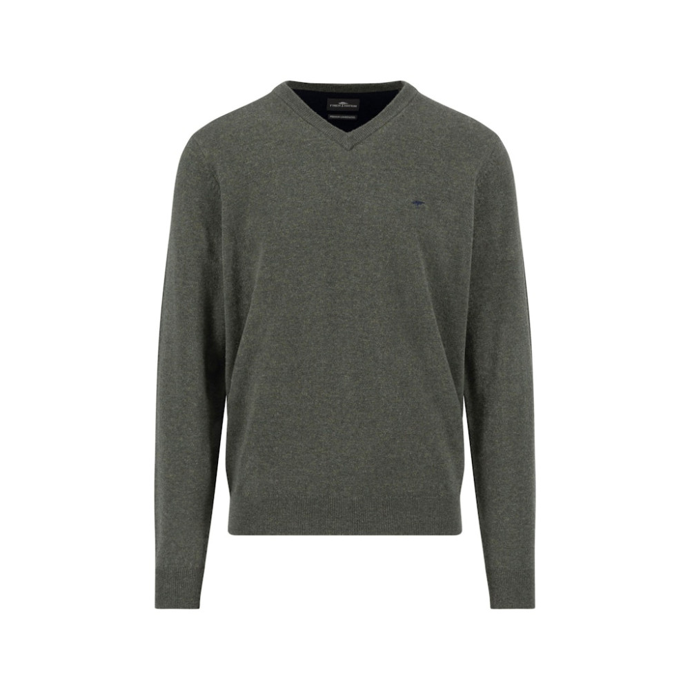 Fynch-Hatton Λαδί Πουλόβερ C Neck 100% Wool - 1510  302