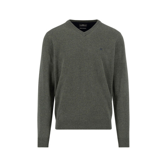 Fynch-Hatton Λαδί Πουλόβερ C Neck 100% Wool - 1510  302