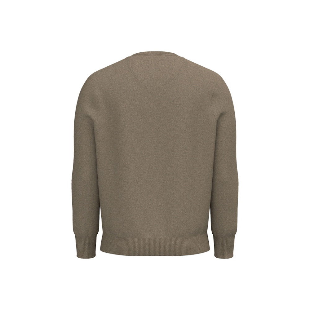 Fynch-Hatton Μπεζ Πουλόβερ C Neck 100% Wool - 1510  302