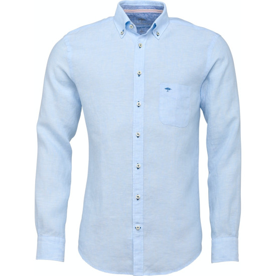 FYNCH HATTON Γαλάζιο Πουκάμισο Button Down 100% Linen - 1122 6030