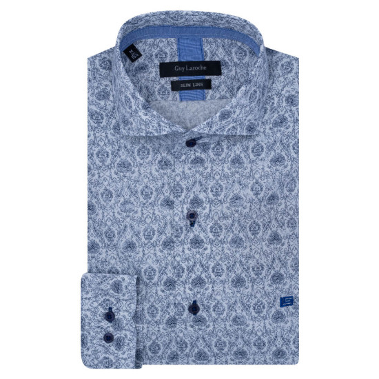 GUY LAROCHE Γαλάζιο Πουκάμισο με Μικροσχέδιο - GL2218237/SL