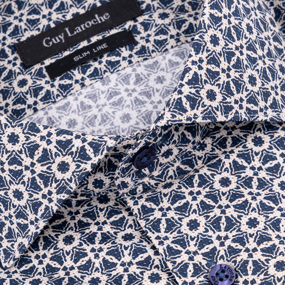 Guy Laroche Μπλε Πουκάμισο Με Σχέδιο - GL2228313/SL