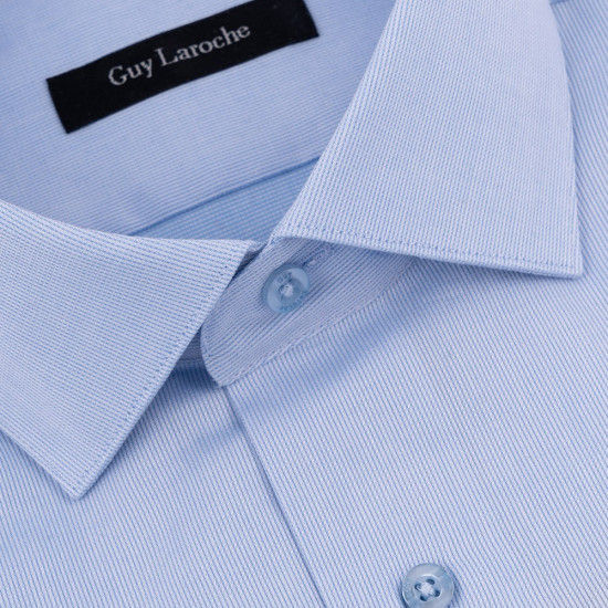 Guy Laroche Πουκάμισο Με Μικροσχέδιο 100% Cotton GL2228401/SL Slim Fit Γαλάζιο