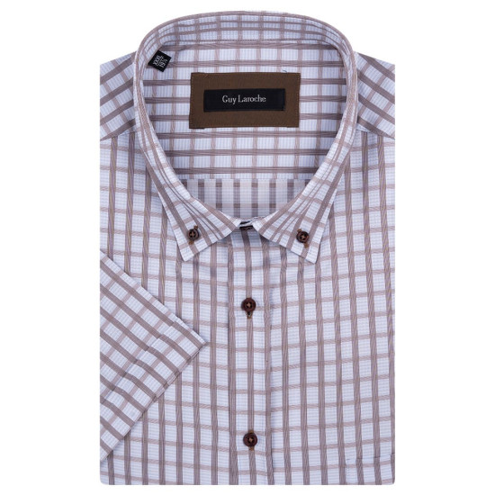 Guy Laroche Λευκό Καρό Πουκάμισο Button Down - GL2318308/BDSS