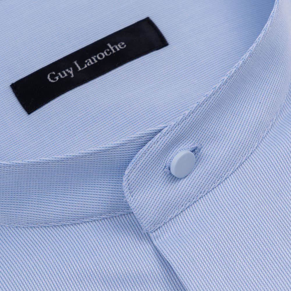 Guy Laroche Πουκάμισο 100% Cotton Μάο GL2318401/MAOB Μπλε