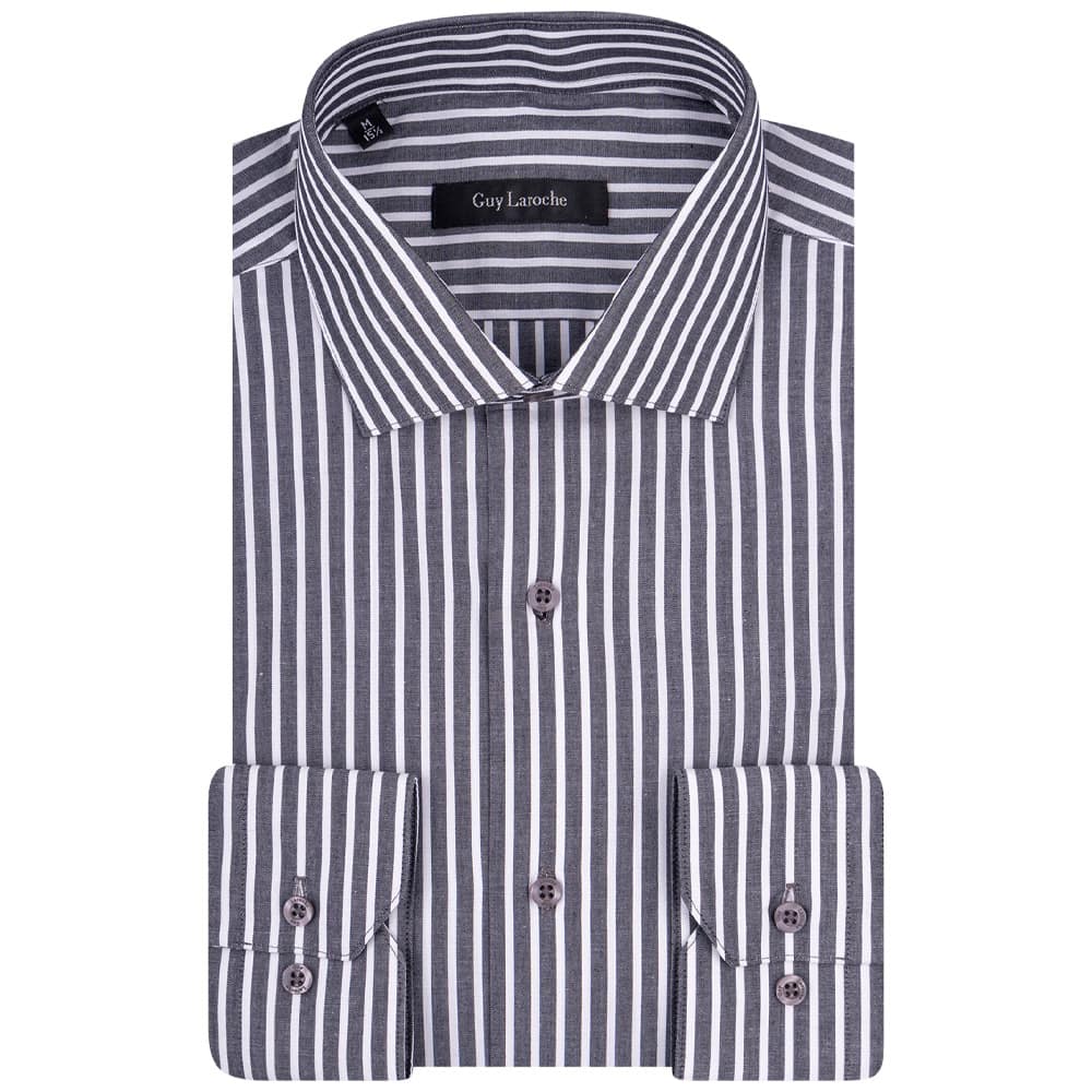 Guy Laroche Μαύρο Πουκάμισο Ριγέ - GL2328222/CL