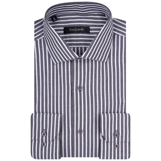Guy Laroche Μαύρο Πουκάμισο Ριγέ - GL2328222/CL