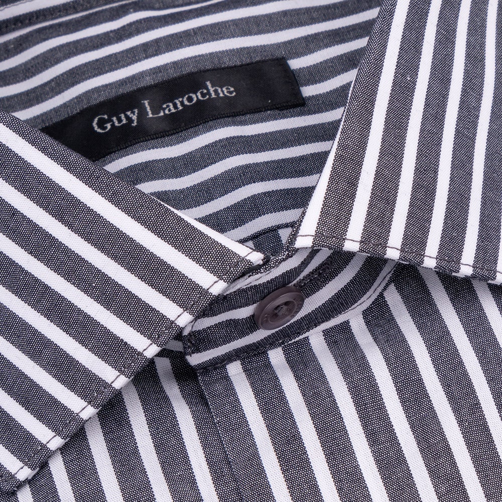 Guy Laroche Μαύρο Πουκάμισο Ριγέ - GL2328222/CL