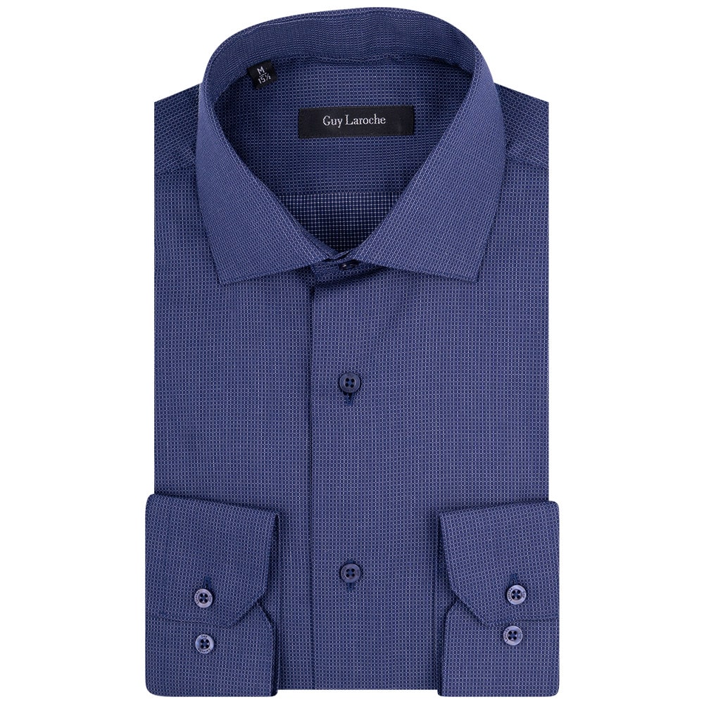 Guy Laroche Μπλε Πουκάμισο Με Μικροσχέδιο - GL2328231/SL