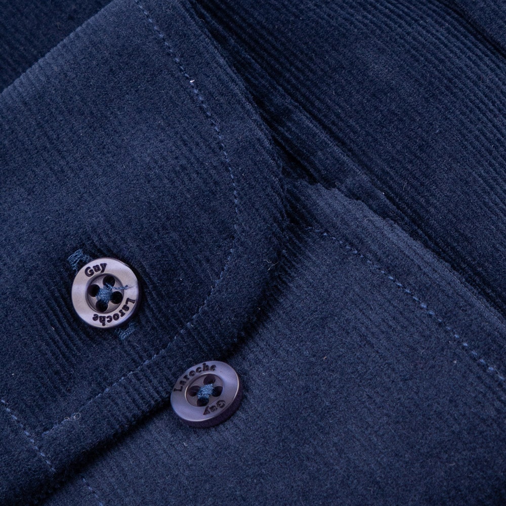 Guy Laroche Μπλε Πουκάμισο Κοτλέ Button Down - GL2328234/BD-1