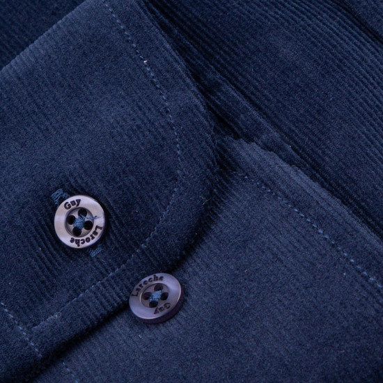 Guy Laroche Μπλε Πουκάμισο Κοτλέ Button Down - GL2328234/BD-1