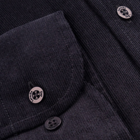 Guy Laroche Μαύρο Πουκάμισο Κοτλέ Button Down - GL2328234/BD