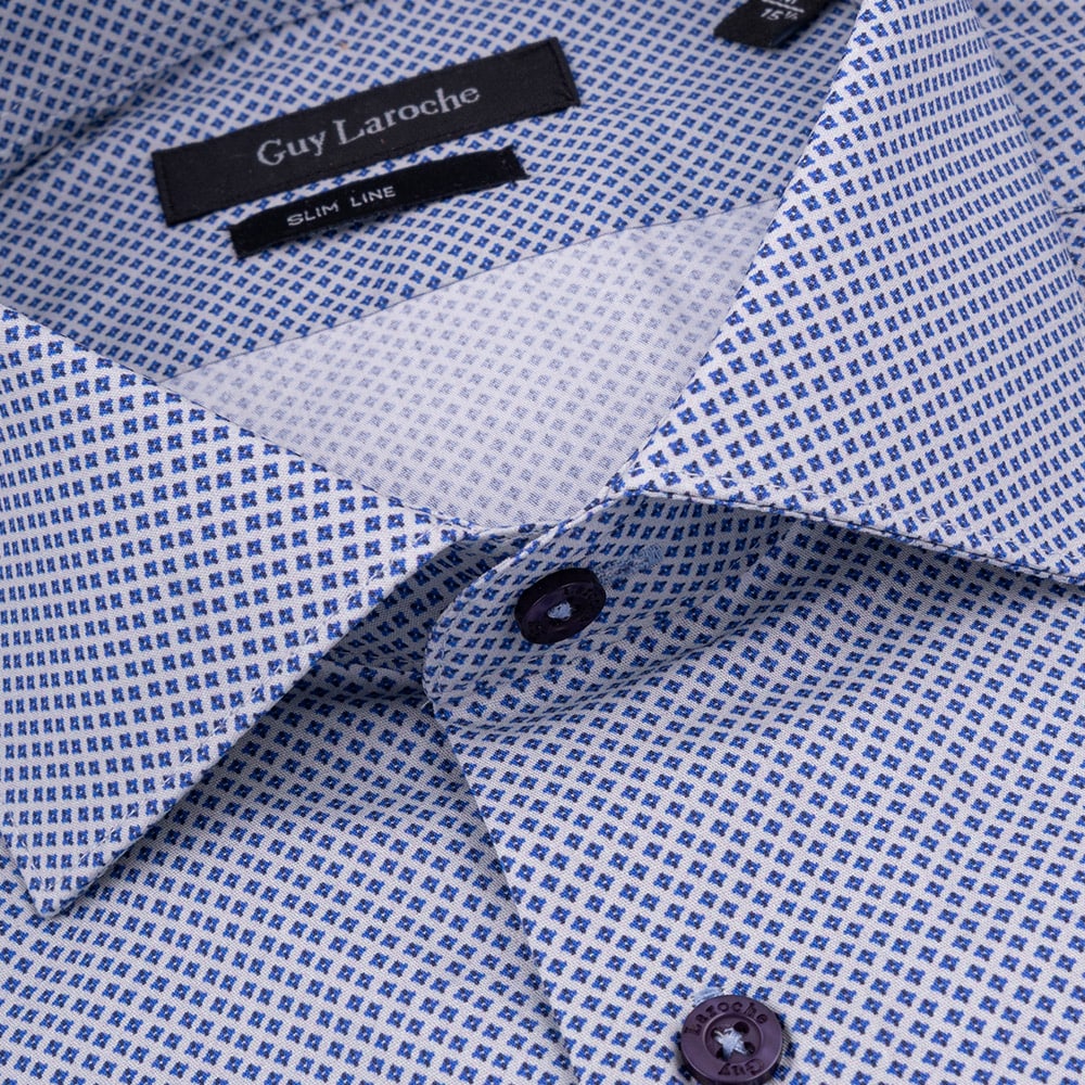 Guy Laroche Μπλε Πουκάμισο Με Μικροσχέδιο - GL2328293/SL