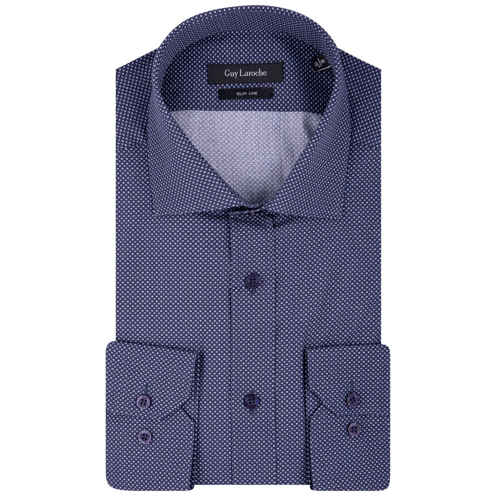 Guy Laroche Μπλε Πουκάμισο Με Μικροσχέδιο - GL2328294/SL