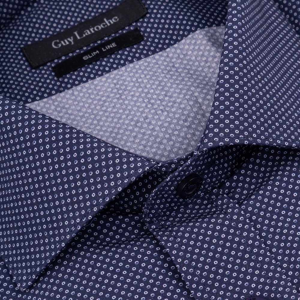 Guy Laroche Μπλε Πουκάμισο Με Μικροσχέδιο - GL2328294/SL