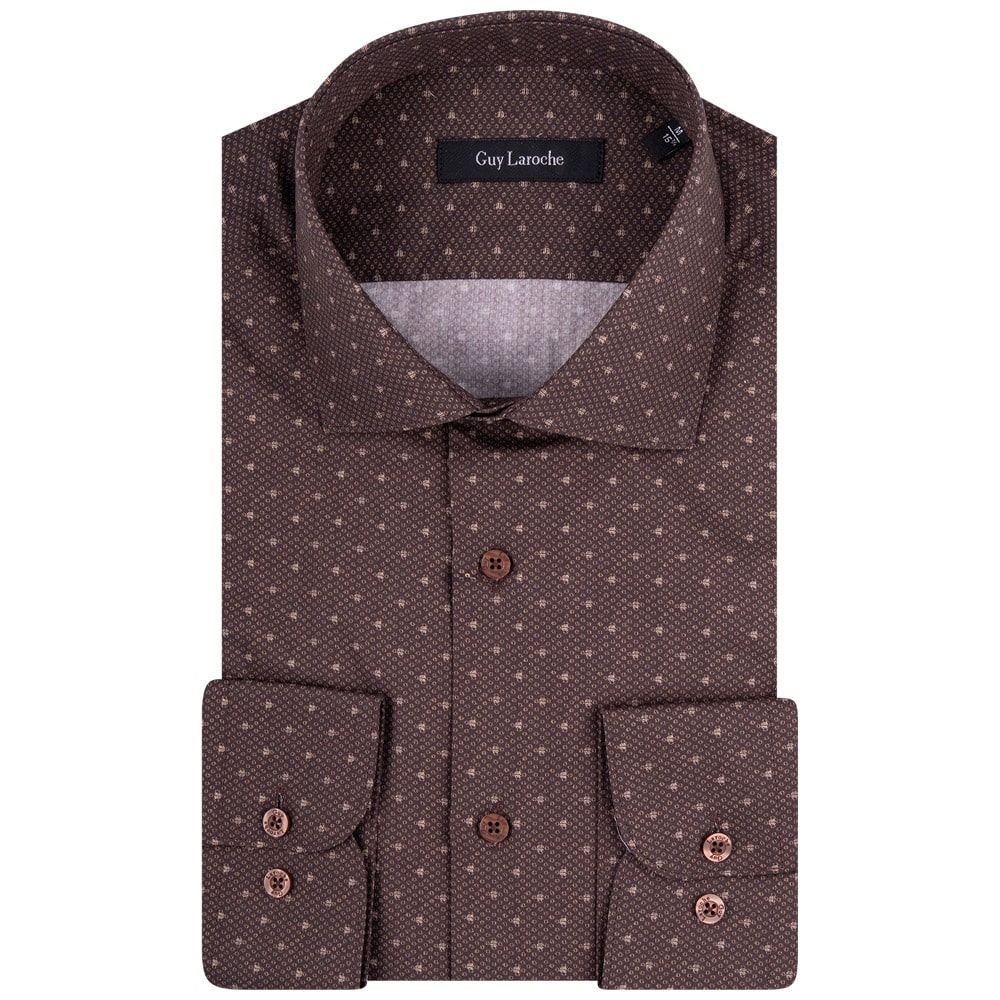 Guy Laroche Μπεζ Πουκάμισο Με Μικροσχέδιο  - GL2328703/CL