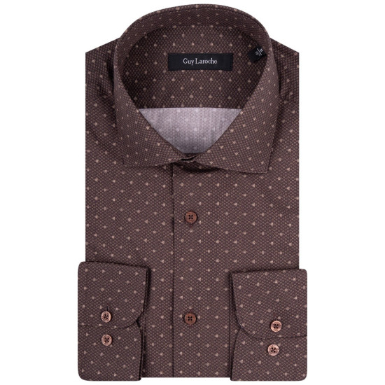 Guy Laroche Μπεζ Πουκάμισο Με Μικροσχέδιο  - GL2328703/CL
