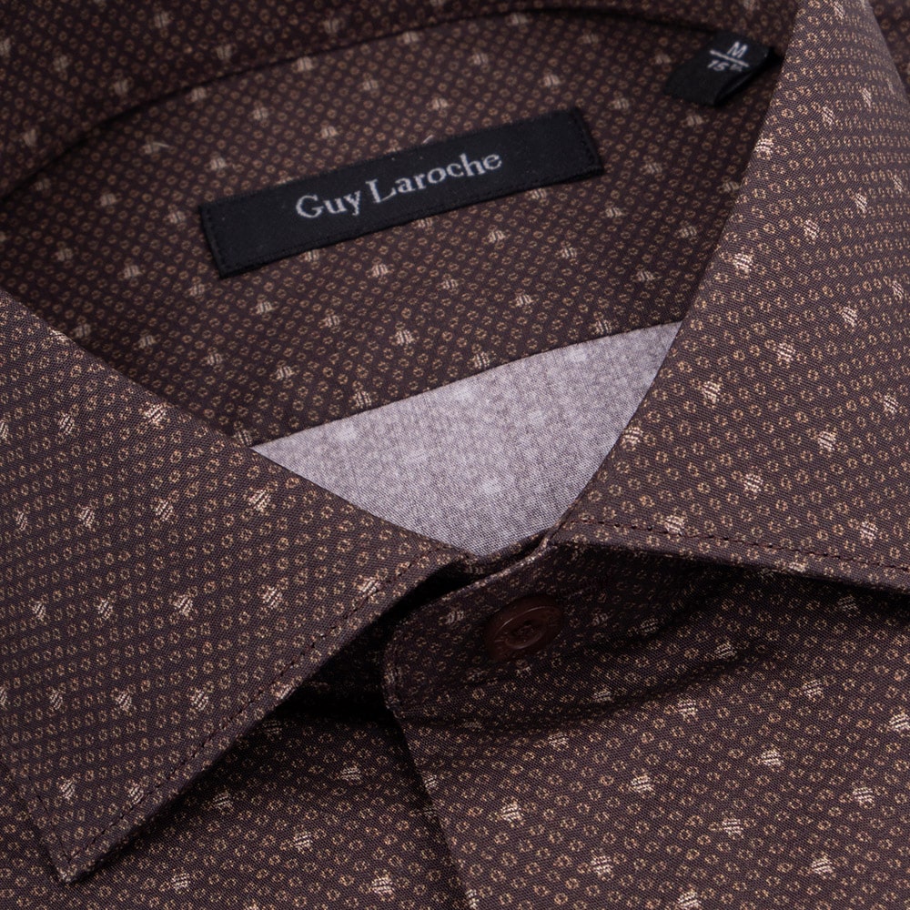 Guy Laroche Μπεζ Πουκάμισο Με Μικροσχέδιο  - GL2328703/CL
