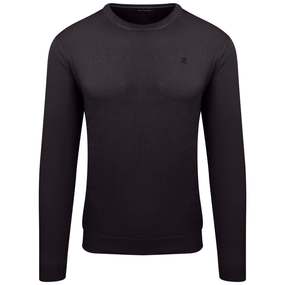 Guy Laroche Πλεκτό O-Neck 100% Cotton GL2329201 Μαύρο