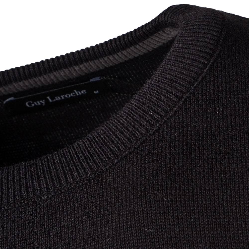 Guy Laroche Πλεκτό O-Neck 100% Cotton GL2329201 Μαύρο