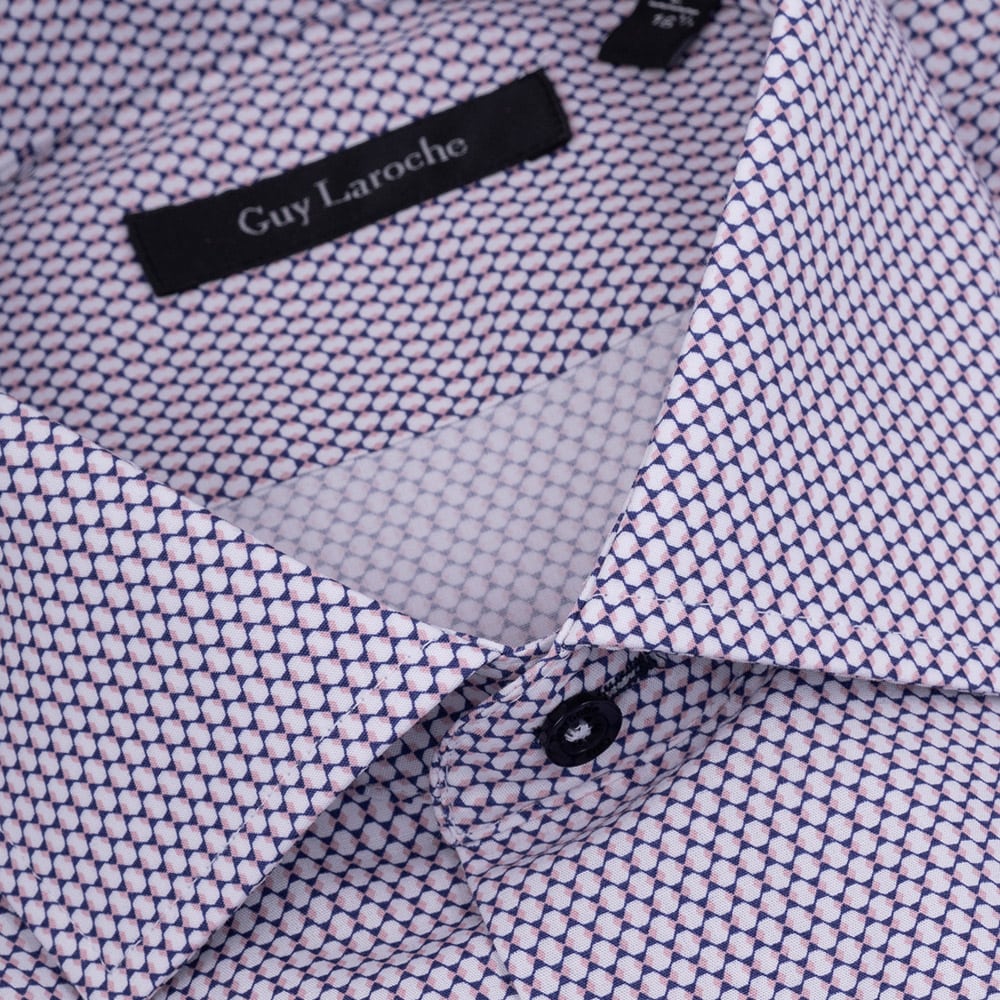 Guy Laroche Λευκό/Μπλε Πουκάμισο Με Σχέδιο - GLDS18706/SL