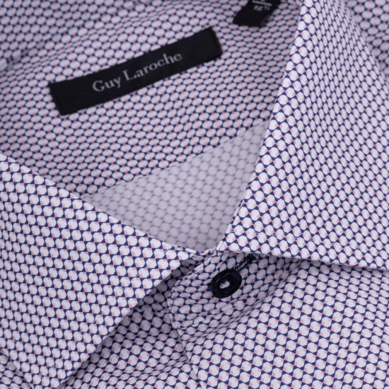 Guy Laroche Λευκό/Μπλε Πουκάμισο Με Σχέδιο - GLDS18706/SL