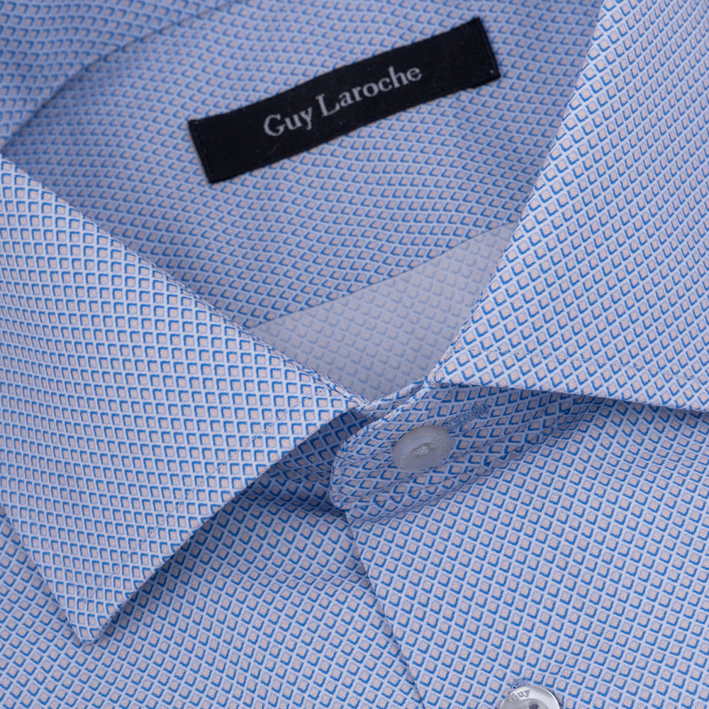 Guy Laroche Σιέλ Πουκάμισο Με Μικροσχέδιο - GLDS18713/CL