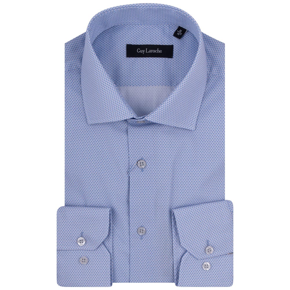 Guy Laroche Σιέλ Πουκάμισο Με Μικροσχέδιο - GLDS18713/CL