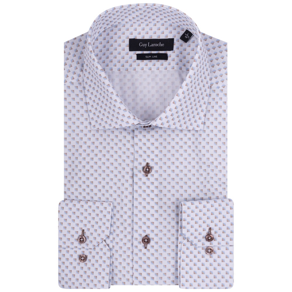 Guy Laroche Λευκό Πουκάμισο Με Μικροσχέδιο - GLDS18713/SL 3