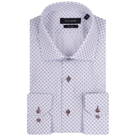 Guy Laroche Λευκό Πουκάμισο Με Μικροσχέδιο - GLDS18713/SL 3