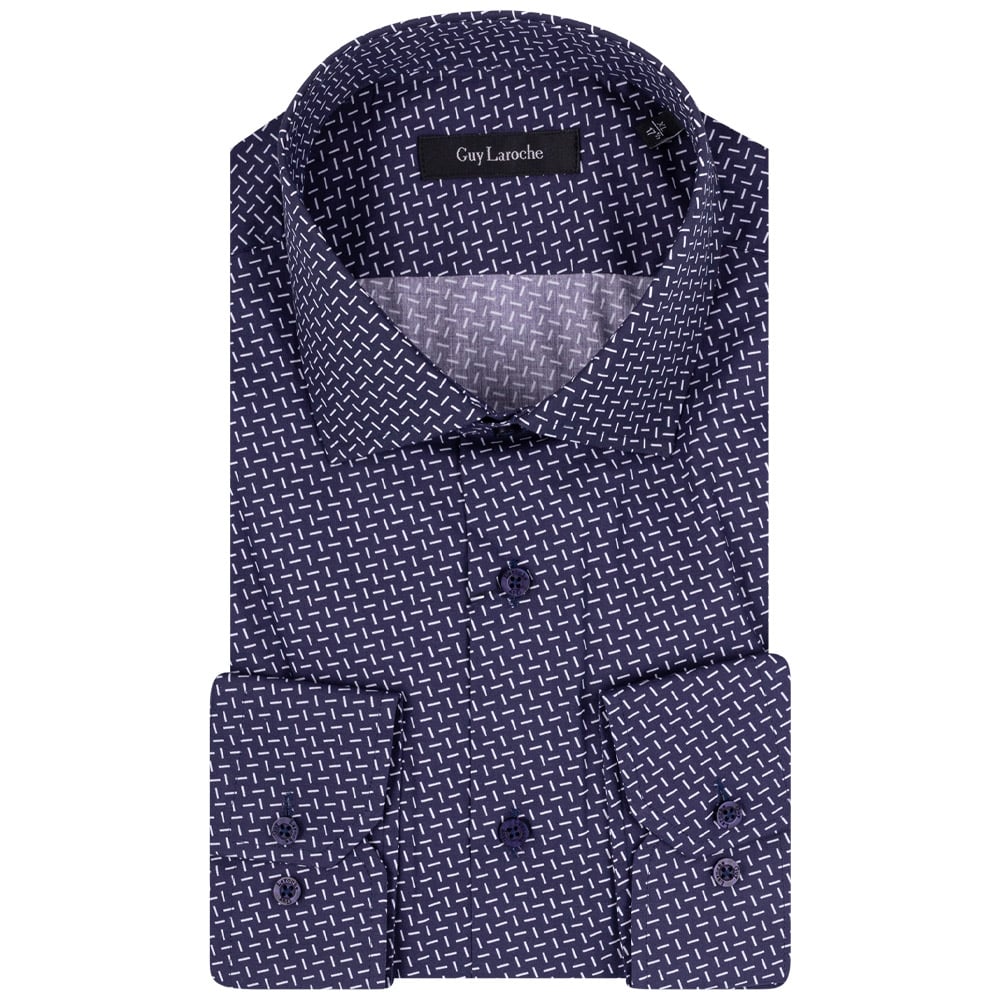 Guy Laroche Μπλε Πουκάμισο Με Σχέδιο - GLDS18730/CL