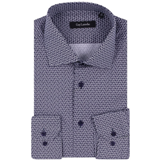 Guy Laroche Μπλε Πουκάμισο Με Σχέδιο Regular Fit - GLDW28721/CL