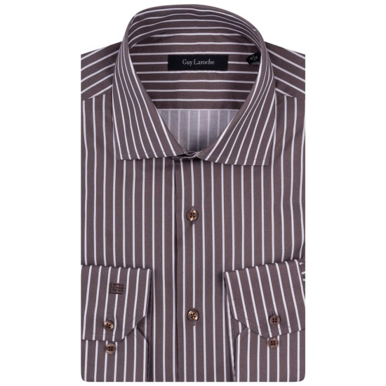 Guy Laroche Μπεζ Πουκάμισο Ριγέ - GLEW28713/CL