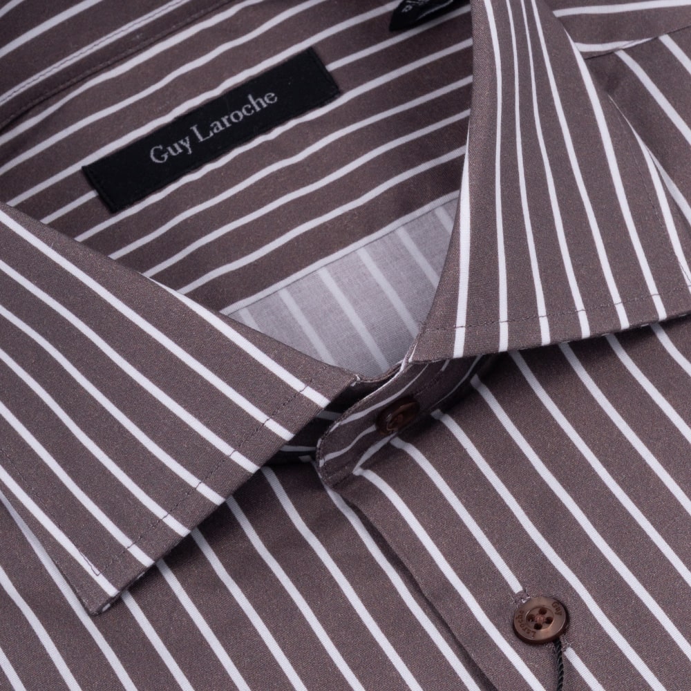 Guy Laroche Μπεζ Πουκάμισο Ριγέ - GLEW28713/CL