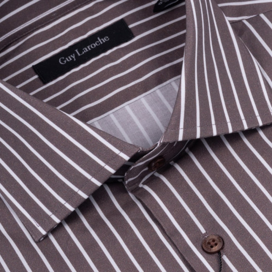Guy Laroche Μπεζ Πουκάμισο Ριγέ - GLEW28713/CL