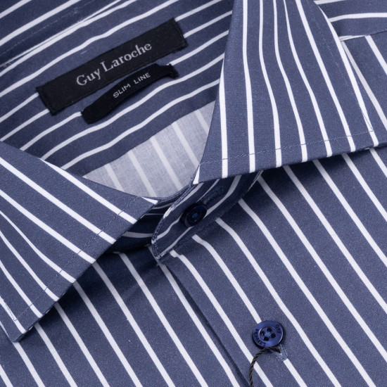 Guy Laroche Μπλε Πουκάμισο Ριγέ - GLEW28713/CL