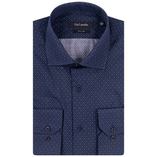 Guy Laroche Μπλε Πουκάμισο Με Μικροσχέδιο - GLEW28717/SL