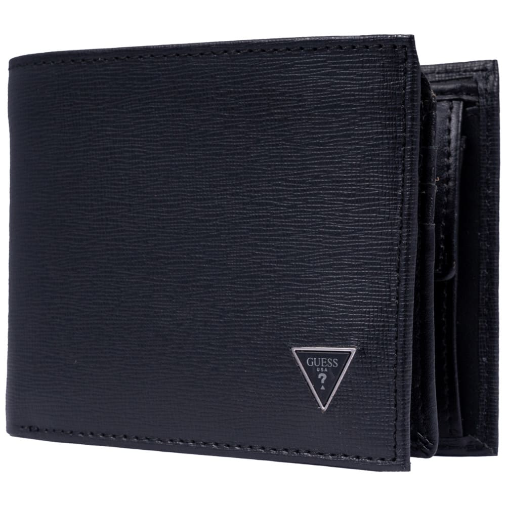 GUESS Μαύρο Πορτοφόλι 100% Leather - GU0ACSMCSLELEA240000