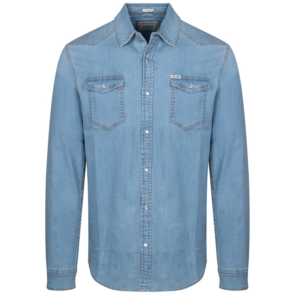 GUESS Μπλε Πουκάμισο Denim - GU0APM4GH02D3PF50000