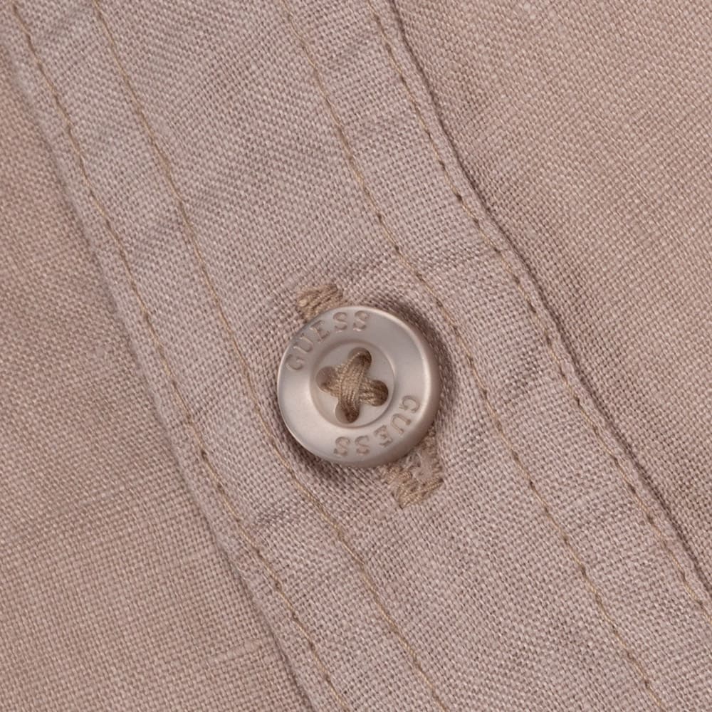GUESS Μπεζ Πουκάμισο 100% Λινό - GU0APM4GH73WERX00000